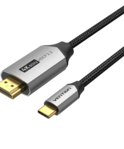 Vention Type-C to HDMI Cable 2M Black Metal Type.jpeg