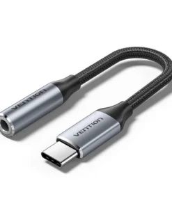 Vention USB-C Male to 3.5MM Earphone Jack With DAC Adapter 0.1M Gray Aluminum Alloy Type.jpeg