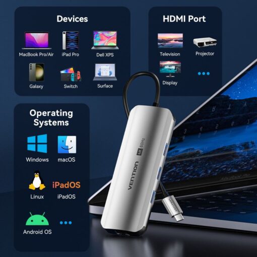 Vention 8-in-1 USB-C Docking Station 100W price in kenya