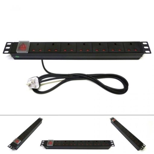 7-Way PDU Horizontal Power Distribution Unit