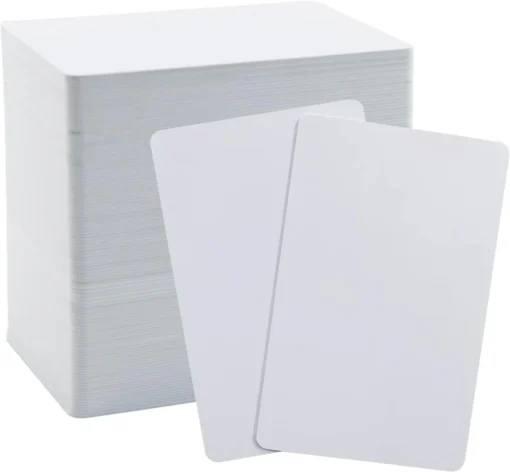 PVC Cards -Zebra White Plastic ID Cards 30 mil (500 cards)