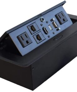 Table Pop-Up Power Connection Box with Outlet, Network & HDMI